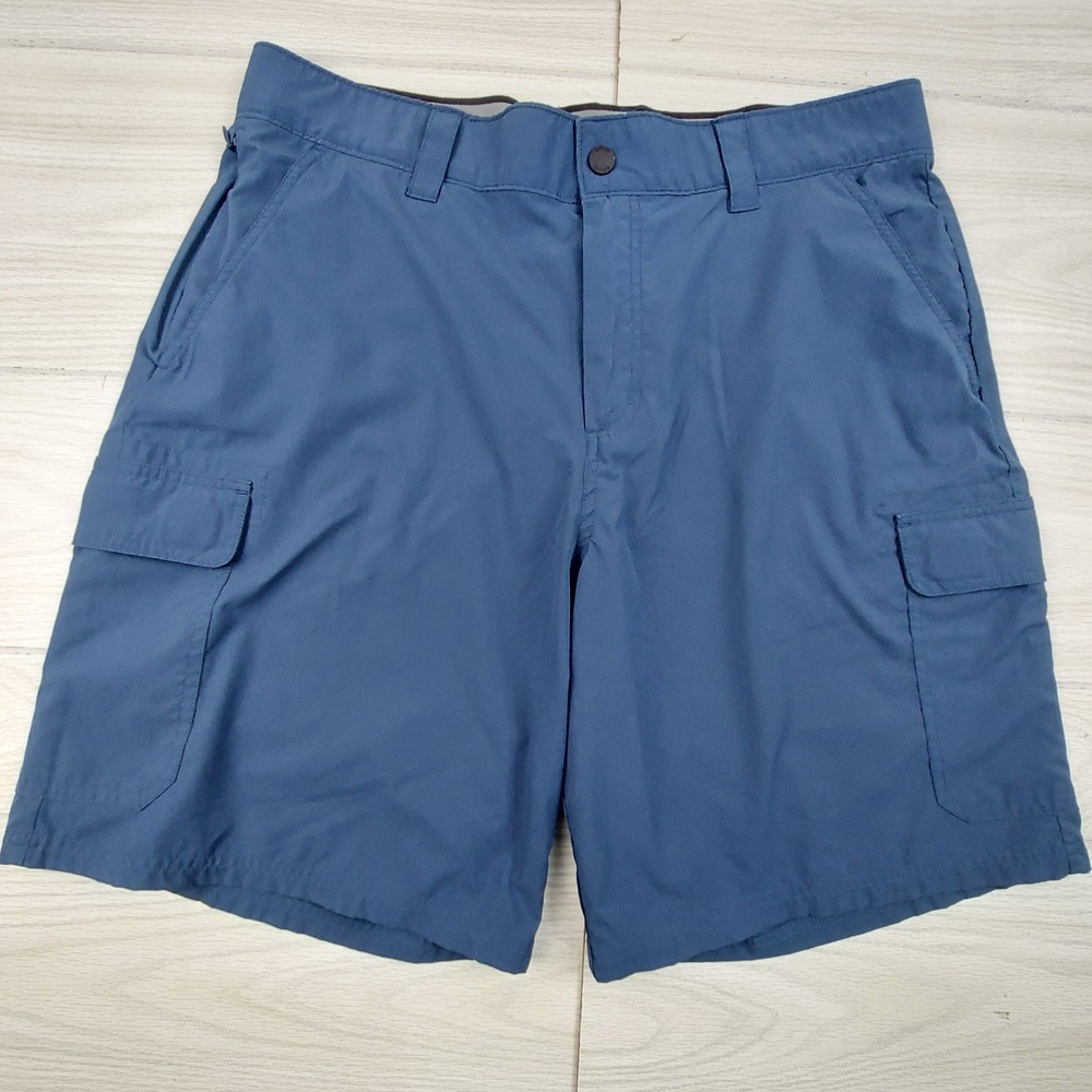 Orvis Cargo Shorts Mens 36 Blue Olive Green Bundle Tech Hiking Outdoor Lot of 2 - Picture 2 of 10